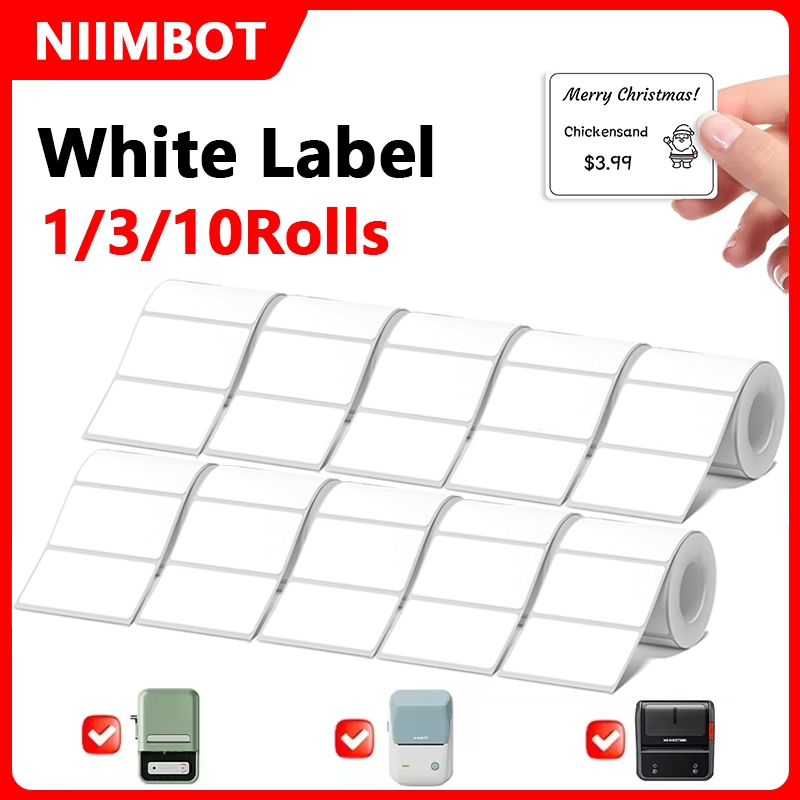 Commercial Printing Inc - Niimbot 1/3/10 롤 흰색 열 라벨